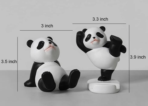 Phone Stand Desk Accessories Resin Panda Figurines Home Decor Decorative Tabletop Ornaments Cute Phone Holder...