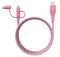 Classy Chargers Universal 3-in-1 Nylon Charging Cables for iPhone, Android, and More | 6ft Certified Lightning Cable, Type C, Micro USB | Compatib...