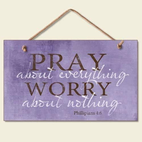 bouti1583 Pray About Everything Wooden Sign Decor 9.5" by 5.75" 41-250 (Standard Version)...