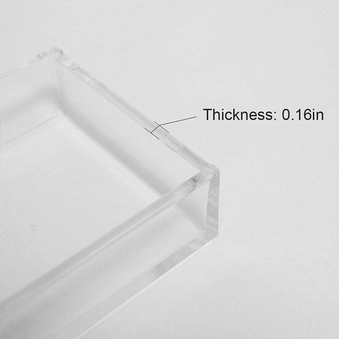 Acrylic Sticky Note Holder Desk Organizer Decor for 3x3 Sticky Notes Memo (Black)...