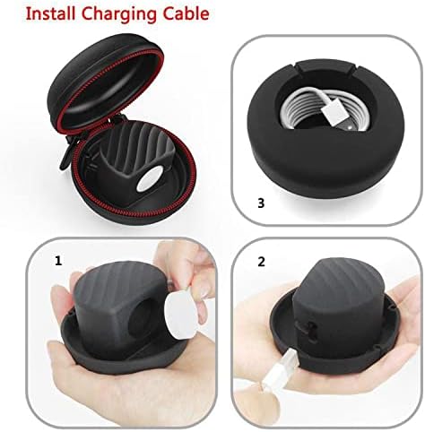 Galaxy Watch 6 Charger Holder, EMallee Portable Travel Carrying Bag Protective Storage case and Charger for Samsung Galaxy Watch 6 Classic 5 Pro 4...