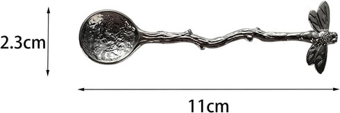 Gold Retro Dragonfly Spoon Coffee Spoon Teaspoon Stainless Steel Tableware Creative Sugar Spoon Tea Spoon Stir Bar Spoon Stirring Spoon,Cake Spoon...