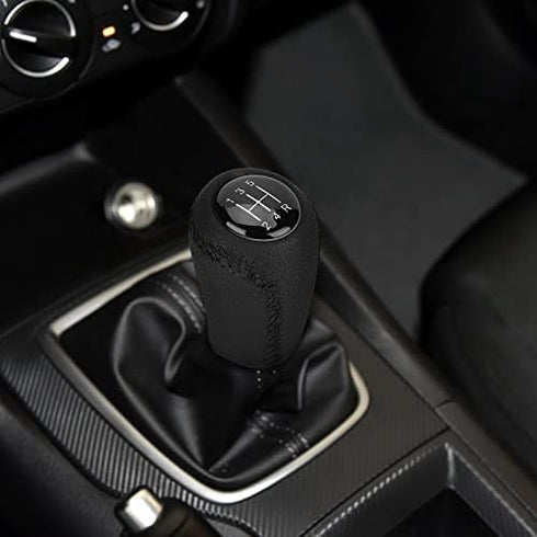 Gear Shift Handle, 5 Speed & 6 Speed Car Gear Stick Ergonomic Design Gear Shift Knob Fit for Mazda 3 BK BL 5 CR CW 6 II(6 speed)...