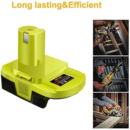 DM18RL Battery Adapter for Dewalt/Milwaukee to Ryobi Battery Adapter, Convert for Dewalt 20V Llithium Battery to Ryobi Tool 18V P105 P107 P108 Bat...