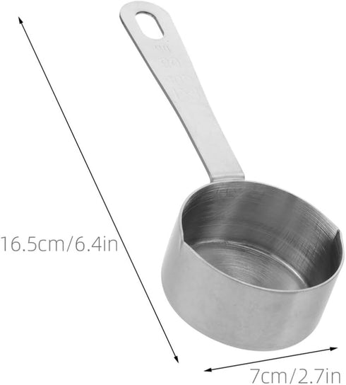 Luxshiny 4.2oz Butter Warmer Pan, Measuring Saucepan with Dual Pour Spout Small Milk Butter Melting Pot Sauce Pan for Stove Top, Soup, Chocolate...