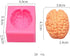 2 Pack Organ Shape Silicone Heart Brain Epoxy Resin Decoration Plaster Candle Aroma Fondant Mousse Chocolate DIY Aromatherapy Mold...