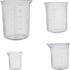 8 pcs Plastic Graduated Beakers Transparent Lab Measuring Cup 50ml / 100ml /150ml /250ml Capacity 4Sizes Clear Plastic Liquid Cup Container for or...