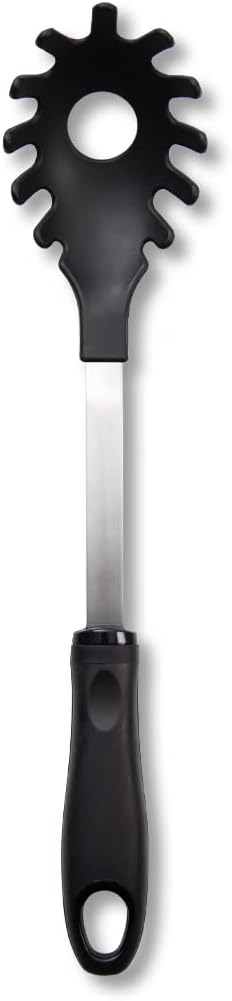 Rada Cutlery Non-Scratch Pasta Server - Heat Resistant Spaghetti Spoon – Pasta Fork Kitchen Utensil with Ergonomic Comfort Grip Handle - 13-1/4 In...
