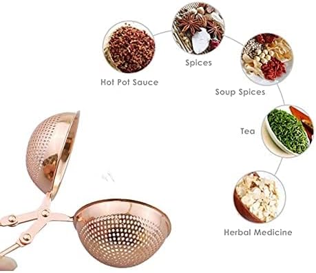 Snap Tea Strainer with Handle, Stainless Steel Mesh Tea Infuser for Loose Tea Filter and Pincer...