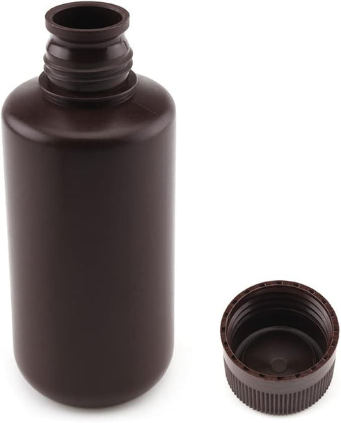 Othmro 2pcs 500ml Plastic Lab Cylindrical Chemical Reagent Bottle w Lids Wide Mouth Laboratory Reagent Polyethylene Bottle Sample Sealing Liquid S...