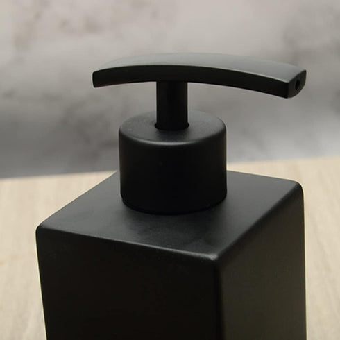 1Pc Matte Black Soap Dispenser, Stainless Steel Bathroom Hand Soap Pump Dispenser Refillable Countertop Lotion Bottle for Kitchen and Bathroom 12o...