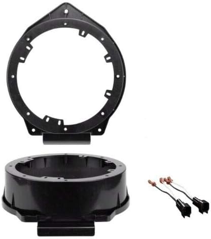 6 6.5 6.75 Inch Front Door Speaker Adapter Mount Plates + Wire Connector for 2010 2011 2012 2013 2014 2015 Chevrolet Camaro...