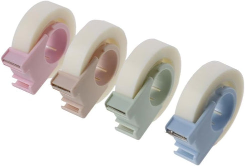 4 Pack Invisible Tape with Mini Dispenser Set, Writable Transparent Tape, Portable Repairing Dispensered Rolls...