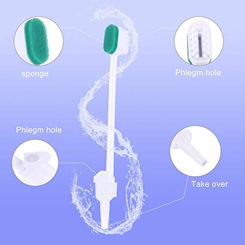 Disposable ICU suction toothbrush sputum suction sponge swab sponge toothbrush - 20 pcs...