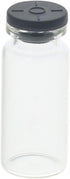 10Pcs Glass Lab Bottle, Refillable 10ml Container, Portable Seals Empty Vials, Transparent Lab Sample Vial with Plastic-Aluminum Flip Caps...