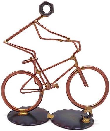 Free Style Bike Collectible Handmade Metal Art Figurine, Desk Accessories, Trophy, Boss Gift, Home Office Décor, Cycling...