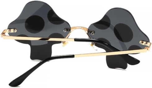 ENTHYI Mushroom Shape Sunglasses for Women Irregular Rimless Eyewear Retro rave Party halloween Sun Glasses...