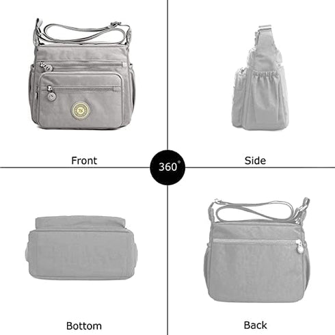 Women's Shoulder Bags Multi-Pocket Casual Crossbody Bag Handbags Waterproof Nylon Messenger Travel Bags Ladies Tote...