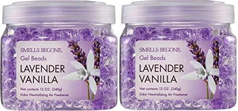 SMELLS BEGONE Odor Eliminator Gel Beads - 12 oz, Pack of 2 - Eliminates Odor in Bathrooms, Cars, Boats, RVs & Pet Areas - Air Freshener - Made wit...