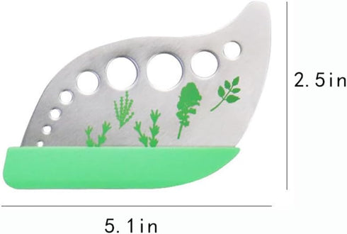Herb Stripper,Green 9 holes Stainless Steel Kitchen Herbs Leaf Stripping Tool, Metal Herb Peeler for Kale, Collard Greens, Thyme, Basil, Rosemary ...