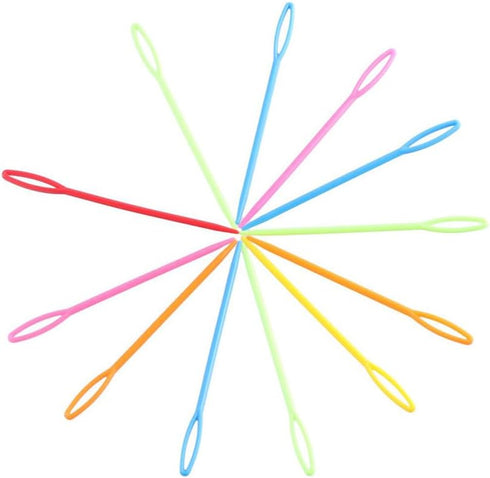 100Pcs Plastic Sewing Needles,Colorful Large-Eye Knitting Needles Yarn Lacing Weaving Needle Learning Needles for DIY Sewing Handmade Crafts(9cm)....