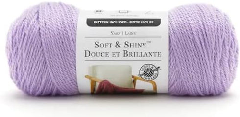 Soft & Shiny Solid Yarn by Loops & Threads - 1 Skein - 6 Ounce - 311 Yards - Orchid......