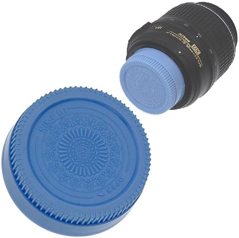 Fotodiox Designer (Blue) Rear Lens Cap Compatible with Nikon F-Mount Lenses (Non-AI, AI, AIS, AF, AFD, AFS, G, DX, FX)...