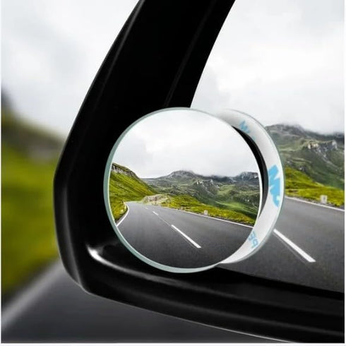 2 Pcs Blind Spot Mirror, 2" Round HD Glass Frameless Convex Rear View Mirrors Exterior Accessories with Wide Angle Adjustable Stick for Car SUV an...
