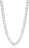925 Sterling Silver chain 3.5MM, 4.5MM, 5.5MM, 6.5MM, 8MM,9MM,10.5MM,12MM Solid Flat Mariner Link Chain Necklace- Silver Necklace Chain, Men and W...