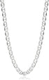 925 Sterling Silver chain 3.5MM, 4.5MM, 5.5MM, 6.5MM, 8MM,9MM,10.5MM,12MM Solid Flat Mariner Link Chain Necklace- Silver Necklace Chain, Men and W...