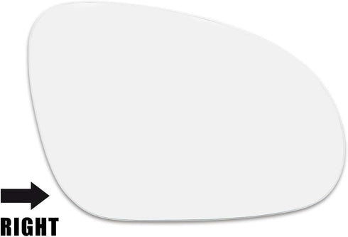 X AUTOHAUX Passenger Right Side Rear View Mirror Replacement Glass with Adhesive for Volkswagen Jetta EOS Passat GTI R32...