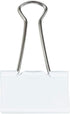 JAM PAPER Colorful Binder Clips - Large - 1 1/2 Inch (41 mm) - White Binderclips - 12/Pack...