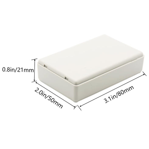 Zulkit 5Pcs Project Boxes ABS Plastic Electrical Project Power Case Small Junction Box White 3.15 x 1.97 x 0.83 inch (80 x 50 x 21 mm)...