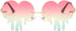 ENTHYI Melting Heart Sunglasses for Men/Women Rimless Irregular Party Unique Sun Glasses...