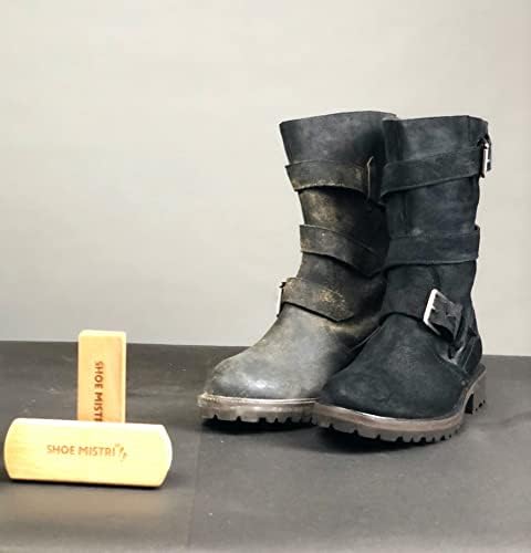 Rubber Crepe Soft Shoe Brush - Suitable for Leather Cleaning Suede & Nubuck Boots, Bags and Belts (Handcrafted Suede Brush for Shoes), Multicolour...