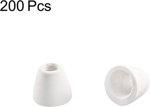 uxcell 200pcs Ceramic Electrical Insulator, 3mm Dia Tapered Porcelain Tube Ceramic Beads, High Temperature Max 1000C for Oven...