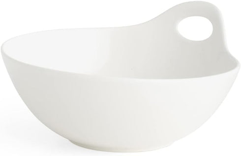 nambe Portables Soup Bowl | All Purpose White Stoneware Bowl for Fruit, Ice Cream, Pasta, Oatmeal, Rice, and Salad | 6-Inch | Elegant and Modern D...