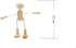 4 pcs Unfinished Wooden Robot Peg Dolls Wooden Figures People Bodies for DIY Painting Supplies Peg Dolls...