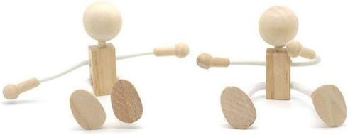 Exceart Wooden Pegs Wooden Pegs Peg Doll Supplies 4PCS Unfinished Wood Doll Shapeable Educational Crafts Toys Desktop Decoration for Kids DIY Pain...