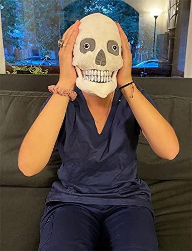 GIANTmicrobes Skull Plush, Skull Stuffed Animal, Anatomical Skull Gift, Halloween Skull Decor, Anatomy Skull, Human Skull Model Plushie, Skull Ana...