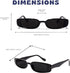 ShadyVEU Slim Classic Rectangular Sunglasses UV Protection 90’s Vintage Small Wide Retro Frame Fashion Shades...