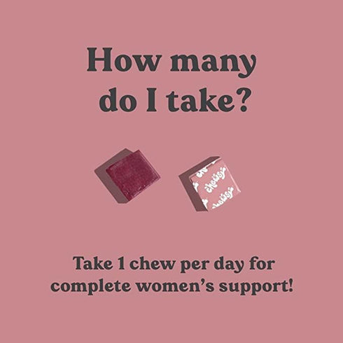 Women's Multivitamin Chews, Immune & Energy Support, Vitamins C, B12, A, D, E, Folic Acid, Probiotics, Biotin, Cranberry, Adult Chewable Vitamin, ...