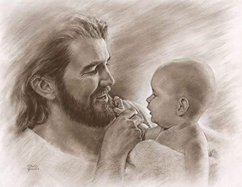 David Bowman Precious Wall Art Print Jesus Christ and Baby Religious Spiritual Christian Fine Art… (11x14 print)...