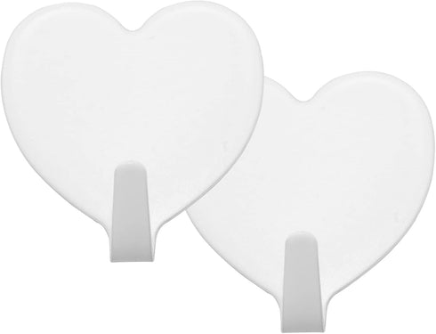 5PCS 40 * 45mm Stainless Steel Heart-Shaped Hook Heart Shaped Multifunctional Self Adhesive Door Hook Coat Hooks Wall Mounted Coat Rack Closet Hoo...