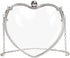 Acrylic Heart Clutch Bag Mini Clear Evening Handbag with Detechable Chain for Women...
