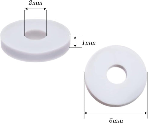 Amaney 3000pcs White 6mm Heishi Beads Polymer Clay Beads for Jewelry Making Bracelets Necklace...
