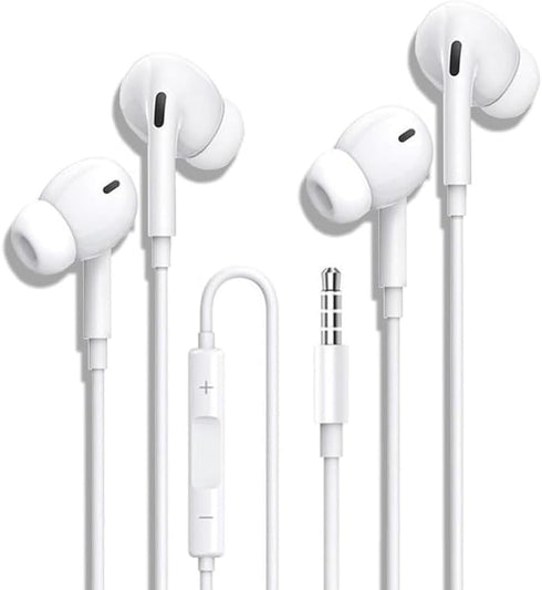 2 Pack Wired Earbuds with Microphone,HiFi Stereo Wired Headphones,Wired Earphones in Ear Headphones, Earphone with Noise Isolating,Compatible with...