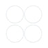 X AUTOHAUX Silicone O-Rings, 105mm OD 98mm ID 3.5mm Width VMQ Seal Gasket for Compressor Valves Pipe Repair, White, Pack of 4...