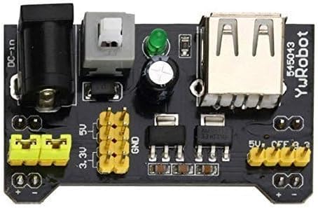CorpCo MB102 Breadboard Power Supply Module 3.3V/5V for Arduino Board Solderless Breadboard...