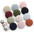 PEPPERLONELY 10PC 20mm Fabric Cloth Covered with Metal Shank Round Buttons, Black...